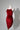 Red velvet stretch dress