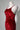 Red velvet stretch dress