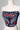 graphic  denim corset (stretchy) strapless croptop